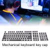 104pcs Key Caps Dual Colors Gaming Keyboard Keycaps PBT Wear-Resistant Universal Mechanical Keyboard Keycaps for Computer - White Cyan view 3