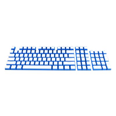 104pcs Key Caps Dual Colors Gaming Keyboard Keycaps PBT Wear-Resistant Universal Mechanical Keyboard Keycaps for Computer - White Dark Blue