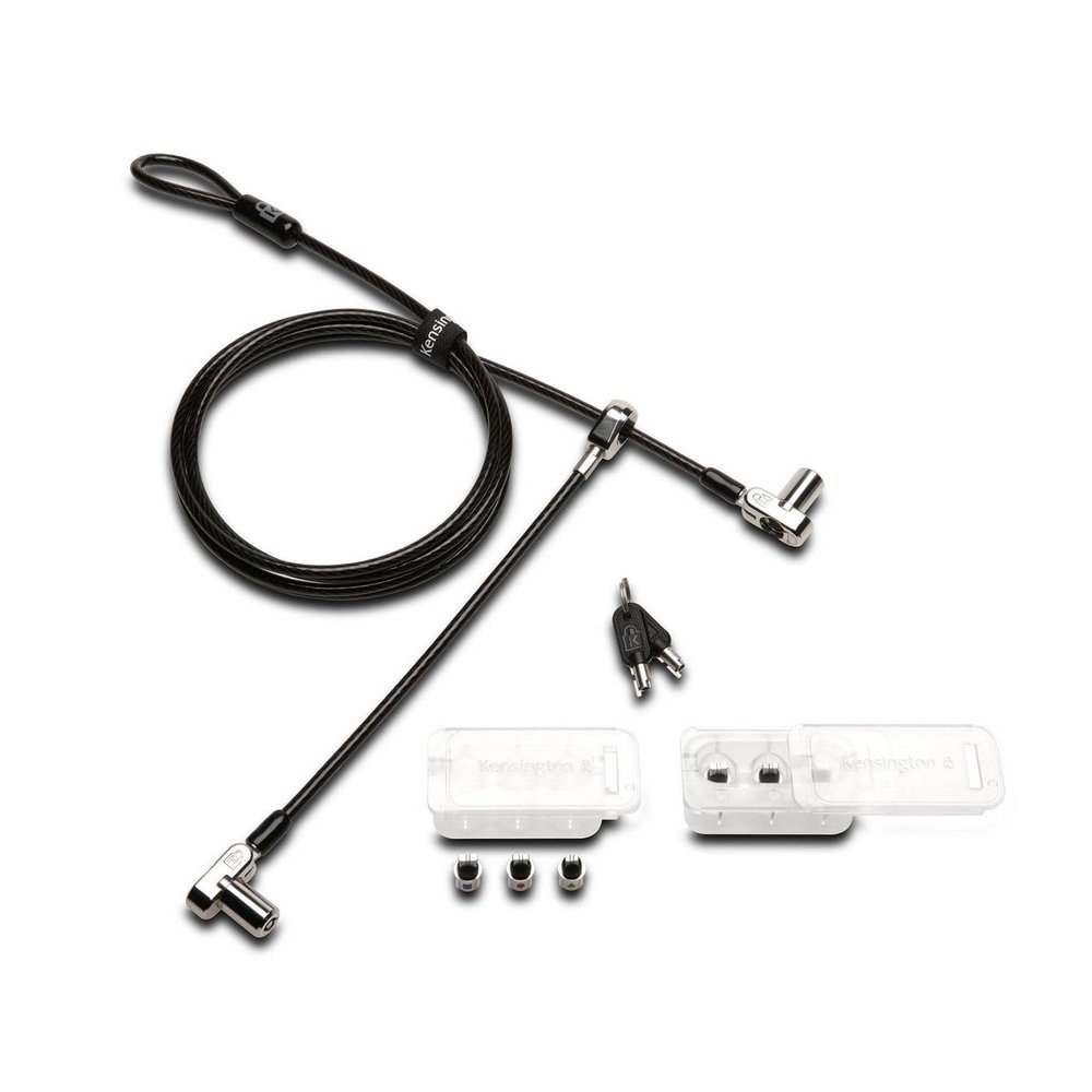 Kensington Universal 3-in-1 Keyed Cable Lock - Twin Lockheads for Laptops & Other Devices (K63380WW)