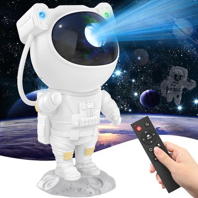 Astronaut Projector Lamp Projection LED Night Light Cartoon Spaceman Table Lamp Starry Nursery Colorful Change Children Baby Bedroom Home Decor Creative Gift