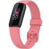 Lijinlan Bands Compatible with Fitbit Luxe Women Men, Soft Silicone Stylish Replacement Straps for Fitbit Luxe/Luxe Special Edition SmartWatch 2021 (C2-Magenta Beige, Large(6.1"-8.7")) view 2