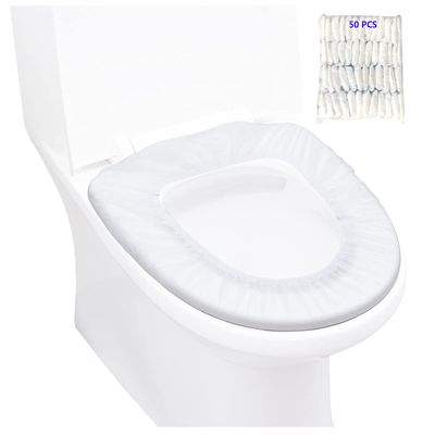 50 Pieces Toilet Seat Covers,Disposable Travel Toilet Seat Cover Waterproof Non-Woven Fabric,Portable Toilet Mat Independent Packing