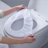 50 Pieces Toilet Seat Covers,Disposable Travel Toilet Seat Cover Waterproof Non-Woven Fabric,Portable Toilet Mat Independent Packing view 3