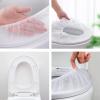 50 Pieces Toilet Seat Covers,Disposable Travel Toilet Seat Cover Waterproof Non-Woven Fabric,Portable Toilet Mat Independent Packing view 4