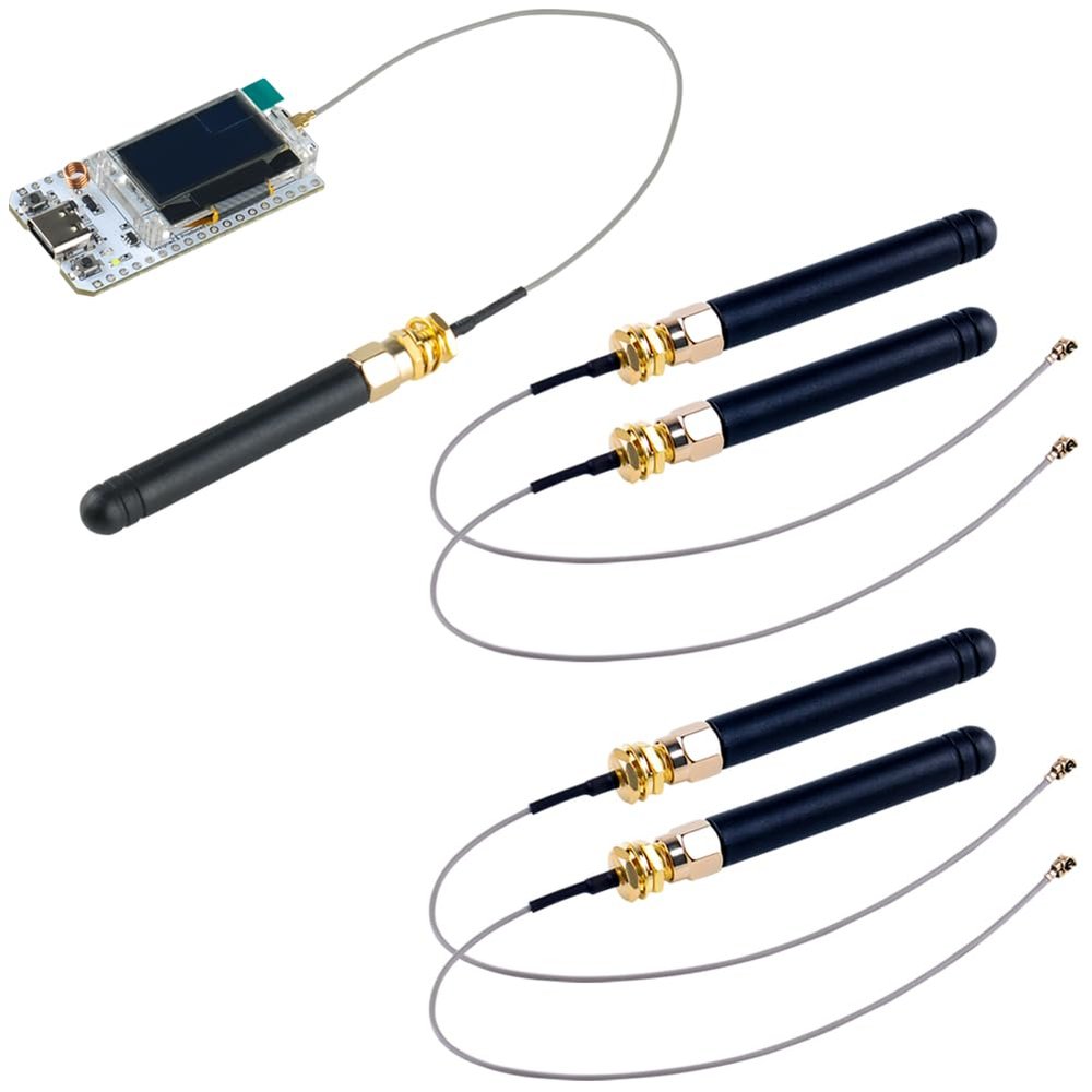 DIYmalls ESP32 LoRa V3 + 915MHz Antenna U.FL IPEX to SMA Connector
