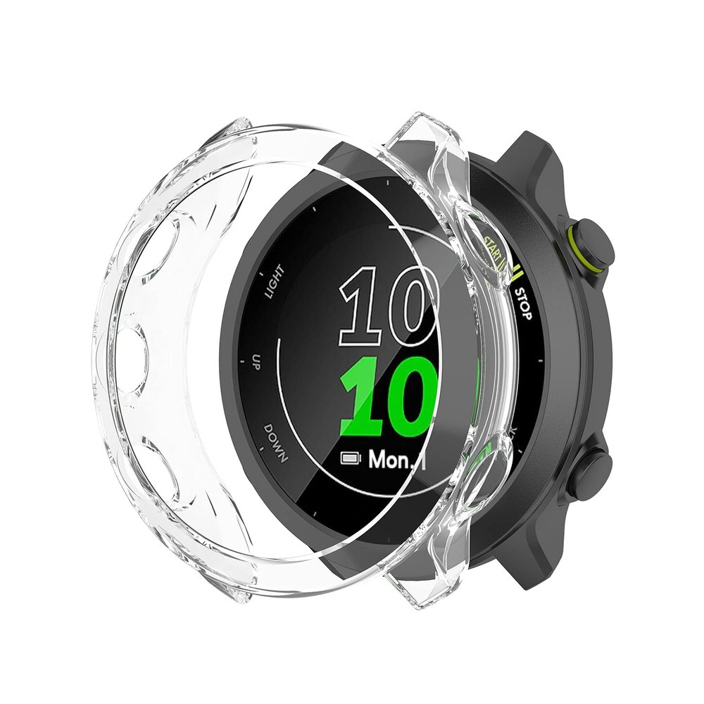 Protector Case Compatible for Garmin Forerunner 55 Forerunner 158 Case Cover Soft TPU Scratch Resistant Protective Shell for Forerunner 55 Cases (Clear)
