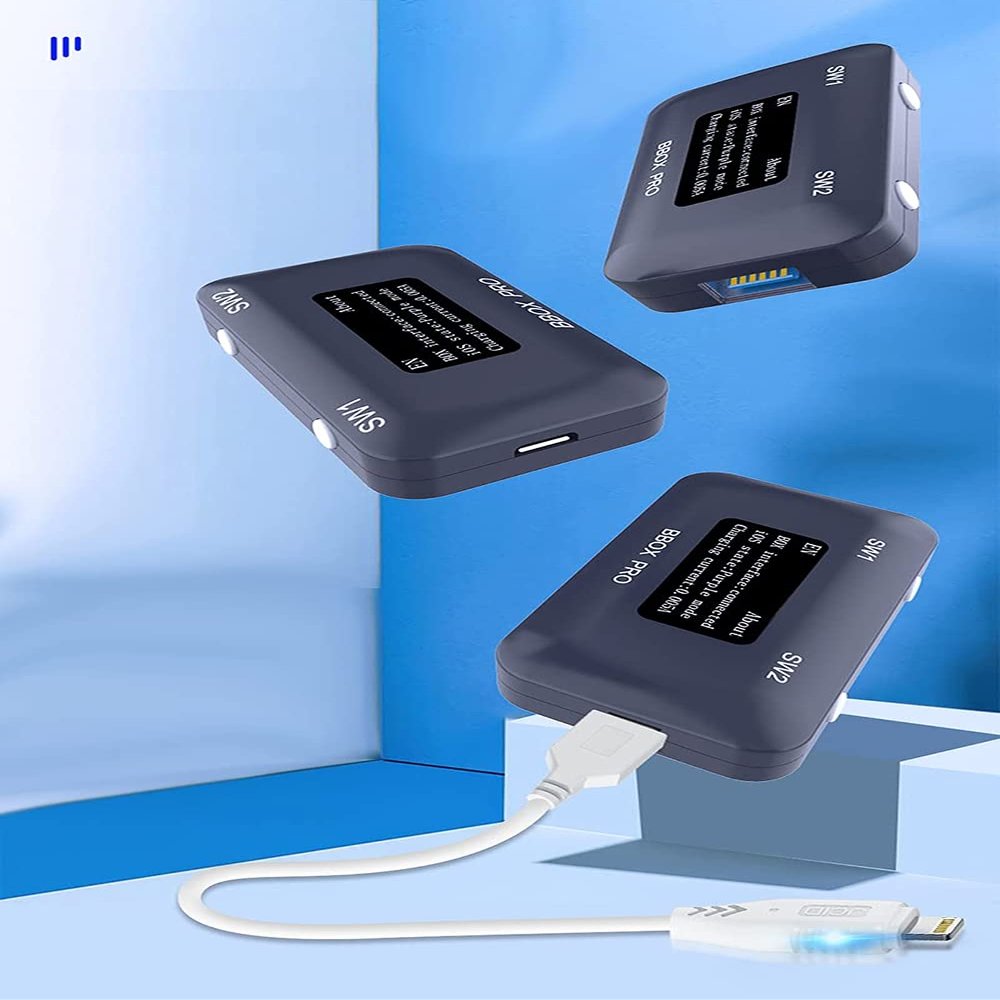 2 in 1 JCID PRO JC-ID B Box Pro B-Box On Click Purple Screen Mode DFU Programmer Read Write nand sysconfig Purple Screen Tool for iPad iPhone SN iCloud Fix Serial Number with iPad 2 3 4 Adapter