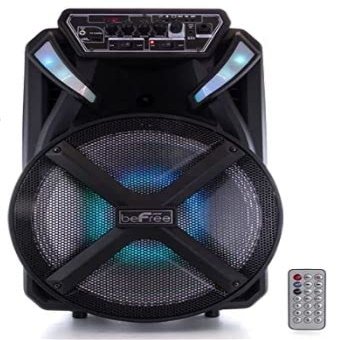 beFree Sound 12 Inch BT Portable Rechargeable Party Speaker