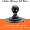 iBOLT Customizable Industry Standard VHB Industrial Adhesive Mount - Featuring Our Heavy Duty 25mm / 1 inch Dual Socket Ball Mount- for Phones, Tablets, Barcode scanners, Vesa 75/100, etc. view 3