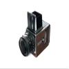 Handmade Genuine Real Leather Half Camera Case Bag Cover for Hasselblad 500CM Coffee Color view 1