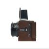 Handmade Genuine Real Leather Half Camera Case Bag Cover for Hasselblad 500CM Coffee Color view 3