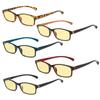 Eyekepper 5 Pairs Comfort Computer Reading Glasses for Women Men Blue Light Blocking Readers Yellow Tinted +2.50 view 1