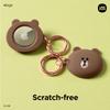 elago l LINE Friends Silicone Case Compatible with Apple AirTag 2nd Gen (2026) & 1st Gen Tracker - Full Protection, Keychain Included, Slim and Simple Design, Scratch-Free, Drop Protection [Official Merchandise] (Brown) view 4