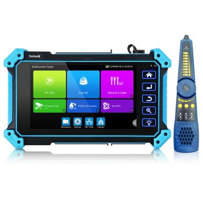 Rsrteng 8K IP Camera Tester with Cable Tracer, IPC-5100C Plus 8MP AHD CVI TVI CVBS IP Camera Test 4K HD Display Video Monitor 5inch IPS Touch Screen IPC Tester Support POE PTZ WiFi RS485 HD & VGA