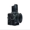 503CW 503CXI Case, BolinUS Handmade Genuine Real Leather Half Camera Case Bag Cover for Hasselblad 503CW 503CXI (Black with Black Stitch) view 1