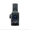 503CW 503CXI Case, BolinUS Handmade Genuine Real Leather Half Camera Case Bag Cover for Hasselblad 503CW 503CXI (Black with Red Stitch) view 1