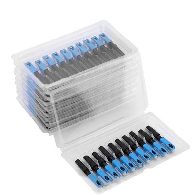 Yuecoom 100pcs Fiber Optic Connector, SC Embedded Fast Connector & Fiber Optic Cable Extender, Quick Connector Adapter, for Fiber Optic Cables