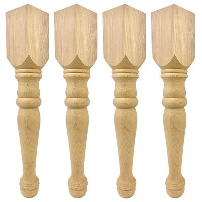 Highland Manor Wood Products Sunbury Coffee Table Leg - 17 1/4" Tall x 2 1/4" Wide (Maple) (Set of 4)