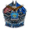 Collectible Air Force Decals (6in,12pack), Share Your Appreciation and Support with Our Vinyl Double Flag AIR Force Eagle Stickers for Your Home, Car, Cases and More, Souvenir Gifts for Air Force view 1
