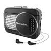 Studebaker Walkabout II Personal Stereo Cassette Player with AM/FM Radio and Built-in Speaker (Black/Silver) view 1