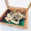 Malla Inc. Nautical 5" Brass Working Navigational Sextant with Compass in Hardwood Box - Marine Sextant view 2