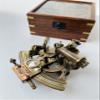 Malla Inc. Nautical 5" Brass Working Navigational Sextant with Compass in Hardwood Box - Marine Sextant view 4