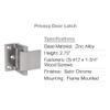 BRINKS Commercial - Privacy Door Latch, Satin Chrome Finish - Durable Die-Cast Construction for Enhanced in-Room Privacy view 3
