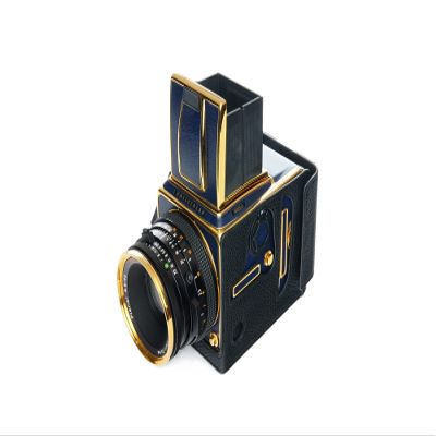 503CX Case, BolinUS Handmade Genuine Real Leather Half Camera Case Bag Cover for Hasselblad 503CX Camera (Black with Black Stitch)