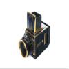 503CX Case, BolinUS Handmade Genuine Real Leather Half Camera Case Bag Cover for Hasselblad 503CX Camera (Black with Black Stitch) view 1