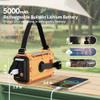 5000 Emergency Weather Radio with AM/FM/NOAA/SW, 5 Ways Powered Solar Hand Crank Alert Radio with LCD Display&SOS, Portable Radio with Cellphone Charger, Flashlight, Reading Lamp, Headphone Jack view 3