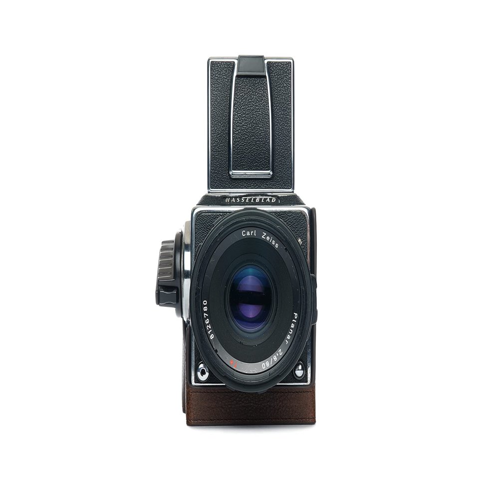 2000FC 2000FC/M 2000FC/W Case, BolinUS Handmade Genuine Real Leather Half Camera Case Bag Cover for Hasselblad 2000FC 2000FC/M 2000FC/W Camera (Coffee)