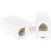 NECABLES 5Pack RJ11 Coupler Phone Line Connector Telephone Cord Adapter RJ11 6P4C Female to Female for Landline Phone and Fax White view 4