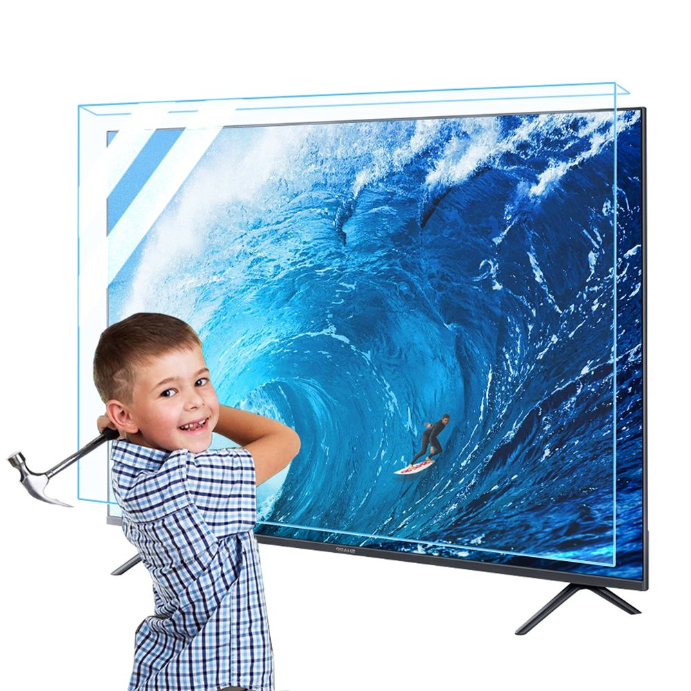 AIZYR Blue Light Blocking Screen Protector Panel - Anti-Smashing TV Screen Protective Film Reduce Eye Fatigue for Flat Curved Screens,45in 1020580