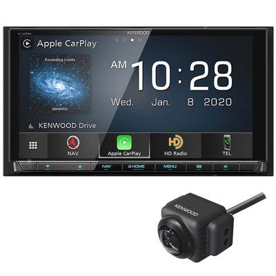 Kenwood Excelon DNX997XR 6.8" Capacitive Touch Panel Navigation DVD Receiver with Bluetooth & HD Radio | High Definition Display | with Apple CarPlay and Android Auto | Plus CMOS-740HD Back Up Camera