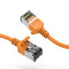 1ft (0.3M) Cat.8 U/FTP Slim Ethernet Network Cable 30AWG 1 Feet (0.3 Meters) Gigabit LAN Network Cable RJ45 High Speed Patch Cable, Orange (4 Pack) view 1