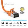 1ft (0.3M) Cat.8 U/FTP Slim Ethernet Network Cable 30AWG 1 Feet (0.3 Meters) Gigabit LAN Network Cable RJ45 High Speed Patch Cable, Orange (4 Pack) view 2