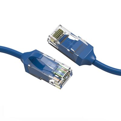 1ft (0.3M) Cat.6 28AWG Slim Ethernet Network Cable 1 Feet (0.3 Meters) Gigabit LAN Network Cable RJ45 High Speed Patch Cable, Blue (6 Pack)