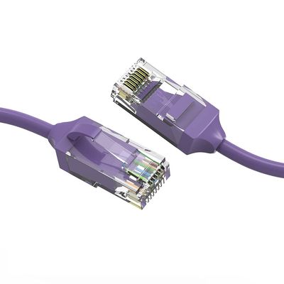 0.5ft (0.2M) Cat.6 28AWG Slim Ethernet Network Cable 0.5 Feet (0.2 Meters) Gigabit LAN Network Cable RJ45 High Speed Patch Cable, Purple (3 Pack)