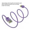0.5ft (0.2M) Cat.6 28AWG Slim Ethernet Network Cable 0.5 Feet (0.2 Meters) Gigabit LAN Network Cable RJ45 High Speed Patch Cable, Purple (3 Pack) view 3