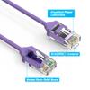 0.5ft (0.2M) Cat.6 28AWG Slim Ethernet Network Cable 0.5 Feet (0.2 Meters) Gigabit LAN Network Cable RJ45 High Speed Patch Cable, Purple (3 Pack) view 4