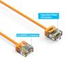 0.5ft (0.2M) Cat6A UTP Super-Slim Ethernet Network Cable 32AWG 0.5 Feet (0.2 Meters) Gigabit LAN Network Cable RJ45 High Speed Patch Cable, Orange (2 Pack) view 2