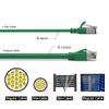 10ft (3M) Cat.8 U/FTP Slim Ethernet Network Cable 30AWG 10 Feet (3 Meters) Gigabit LAN Network Cable RJ45 High Speed Patch Cable, Green (2 Pack) view 3