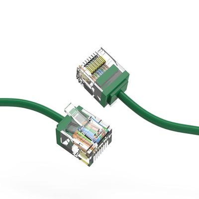 3ft (0.9M) Cat6A UTP Super-Slim Ethernet Network Cable 32AWG 3 Feet (0.9 Meters) Gigabit LAN Network Cable RJ45 High Speed Patch Cable, Green
