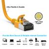 0.5ft (0.2M) Cat.8 U/FTP Slim Ethernet Network Cable 30AWG 0.5 Feet (0.2 Meters) Gigabit LAN Network Cable RJ45 High Speed Patch Cable, Yellow (3 Pack) view 2