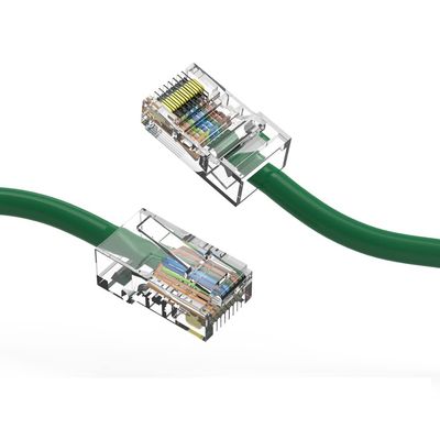 1.5ft (0.5M) Cat6 UTP Ethernet Network Non Booted Cable 1.5 Feet (0.5 Meters) Gigabit LAN Network Cable RJ45 High Speed Patch Cable, Green (2 Pack)