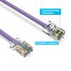 0.5ft (0.2M) Cat6 UTP Ethernet Network Non Booted Cable 0.5 Feet (0.2 Meters) Gigabit LAN Network Cable RJ45 High Speed Patch Cable, Purple (3 Pack) view 2