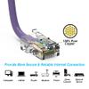 0.5ft (0.2M) Cat6 UTP Ethernet Network Non Booted Cable 0.5 Feet (0.2 Meters) Gigabit LAN Network Cable RJ45 High Speed Patch Cable, Purple (3 Pack) view 4