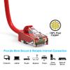 10ft (3M) Cat.6 28AWG Slim Ethernet Network Cable 10 Feet (3 Meters) Gigabit LAN Network Cable RJ45 High Speed Patch Cable, Red (4 Pack) view 2
