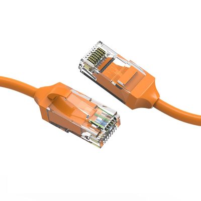 1.5ft (0.5M) Cat.6 28AWG Slim Ethernet Network Cable 1.5 Feet (0.5 Meters) Gigabit LAN Network Cable RJ45 High Speed Patch Cable, Orange