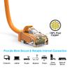 1.5ft (0.5M) Cat.6 28AWG Slim Ethernet Network Cable 1.5 Feet (0.5 Meters) Gigabit LAN Network Cable RJ45 High Speed Patch Cable, Orange view 2